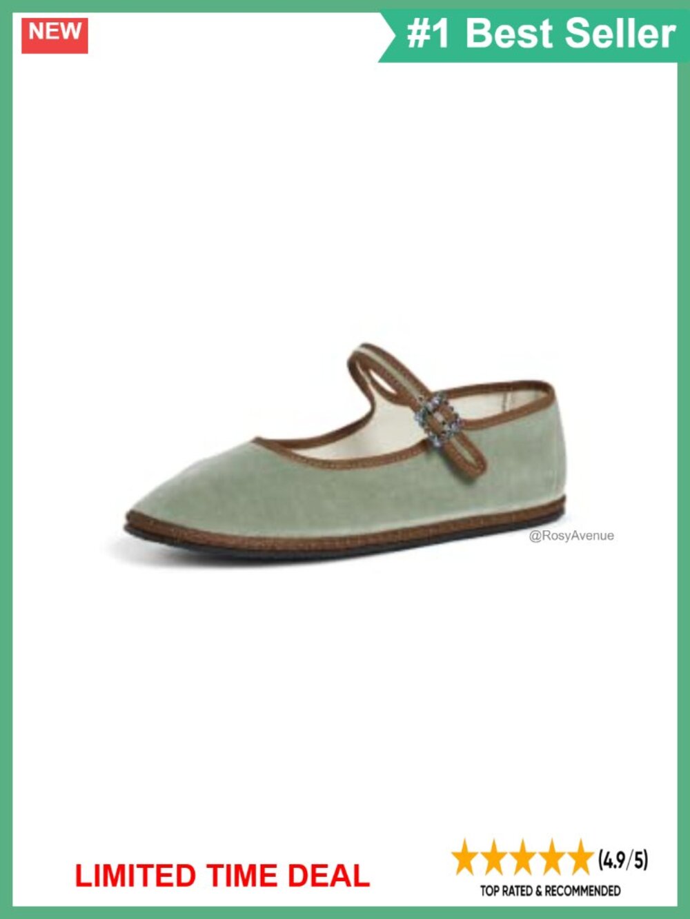 Velvet Mary Janes with Swarovski Crystal Buckle & Grosgrain Trim